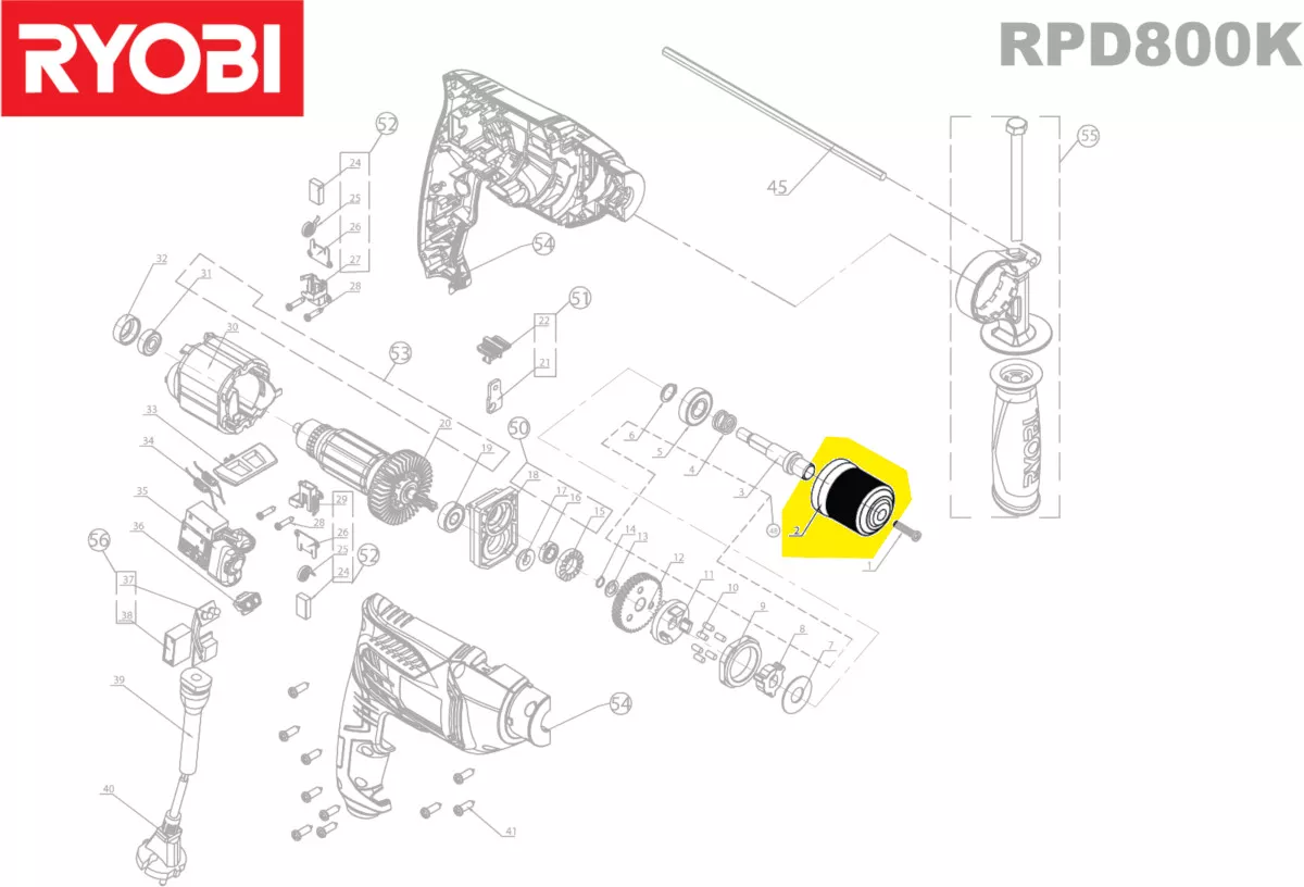 Mandrin réf. 5131031881 Ryobi